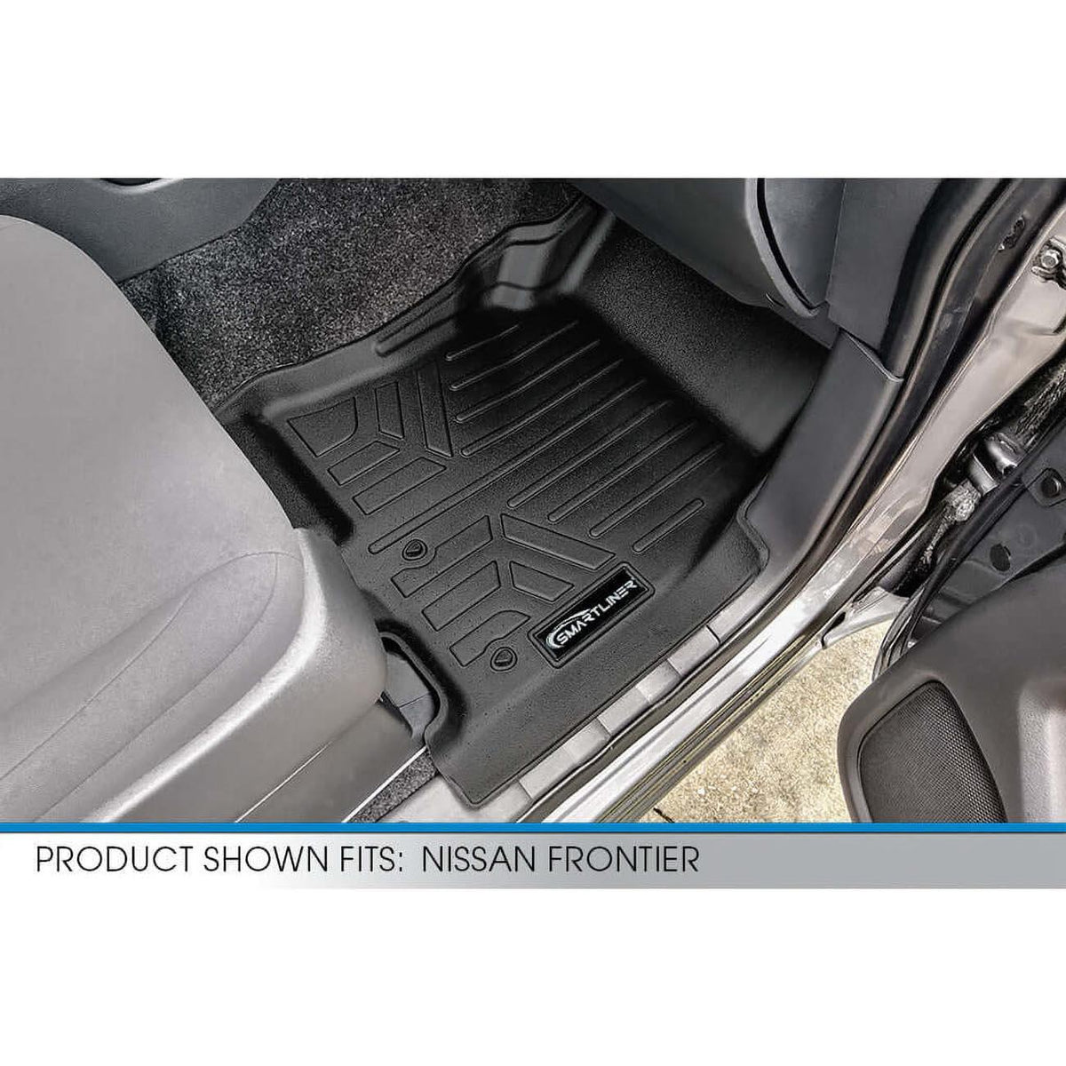 Smartliner SA0571/B0571 Smartliner Floor Liners Front/2nd Row 2022–2025 Nissan Frontier Crew Cab (Black) SMARTLINER
