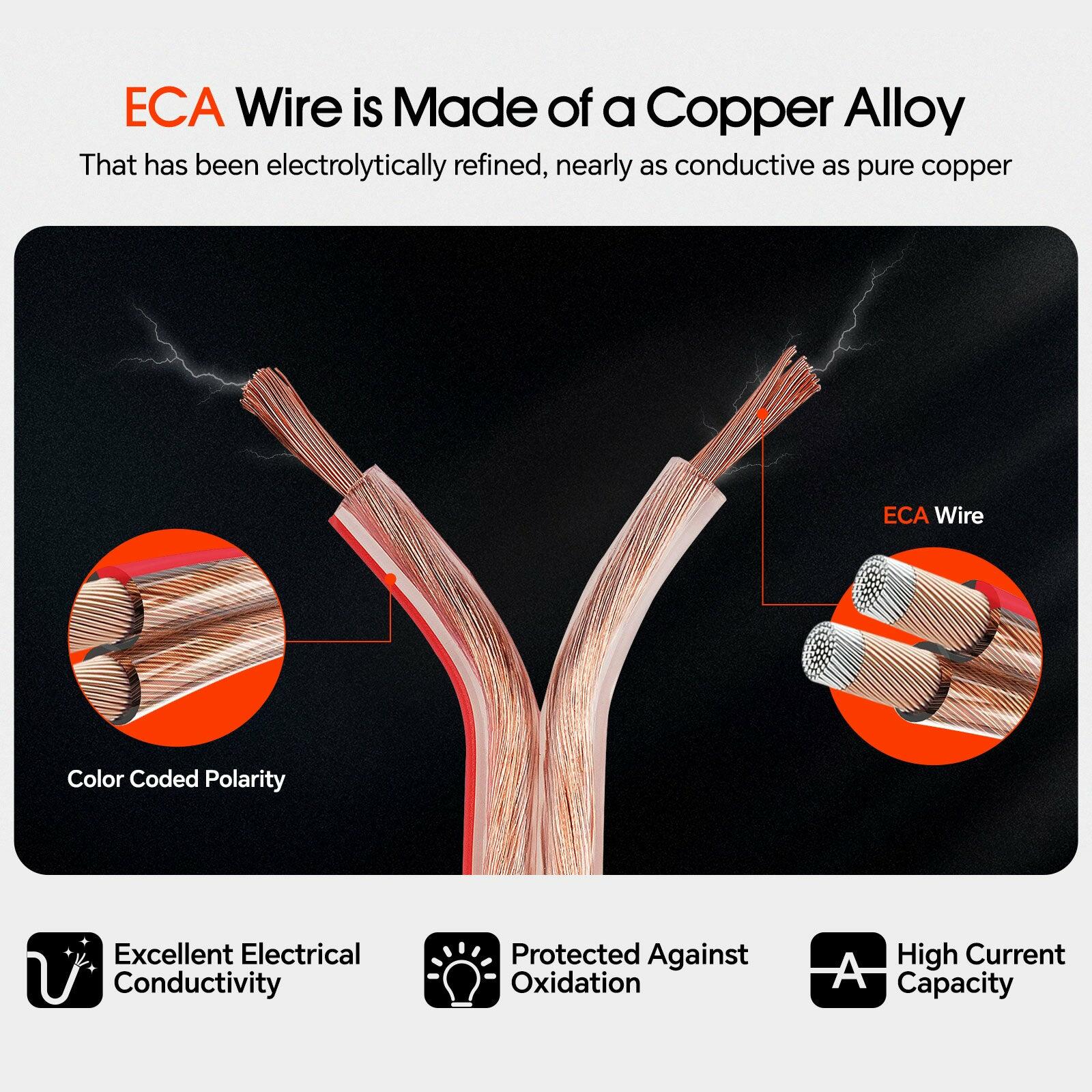 Audiopipe CABV-16-50CLR 50FT 16AWG Speaker Cable (CABV-16-50CLR) Audiopipe