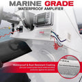 Pyle PLMRMP3A  Marine 4 Channel Amplifier 800W MAX - Silver Finish Pyle