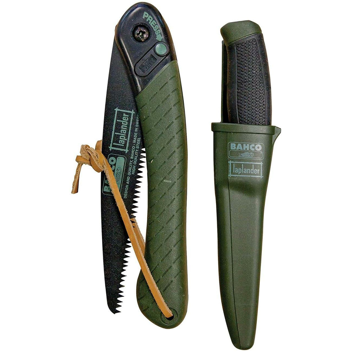 Bahco BAHLAPKNIFE Bahco Foldable Saw and Knife Laplander Set with Dual-Component Handle  (2-Piece) BAHCO