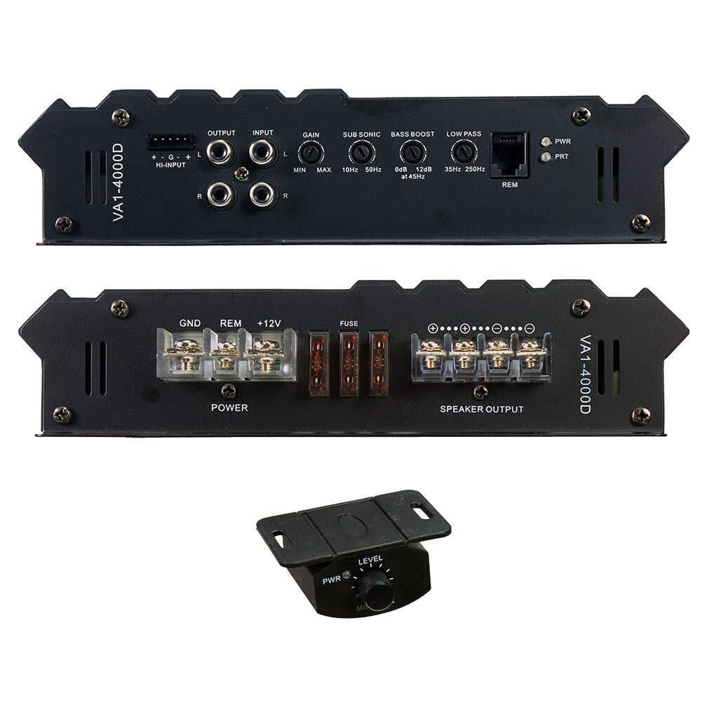 Power Acoustik VA1-4000D  Vertigo Series Monoblock Amplifier 4000W Max Power Acoustik
