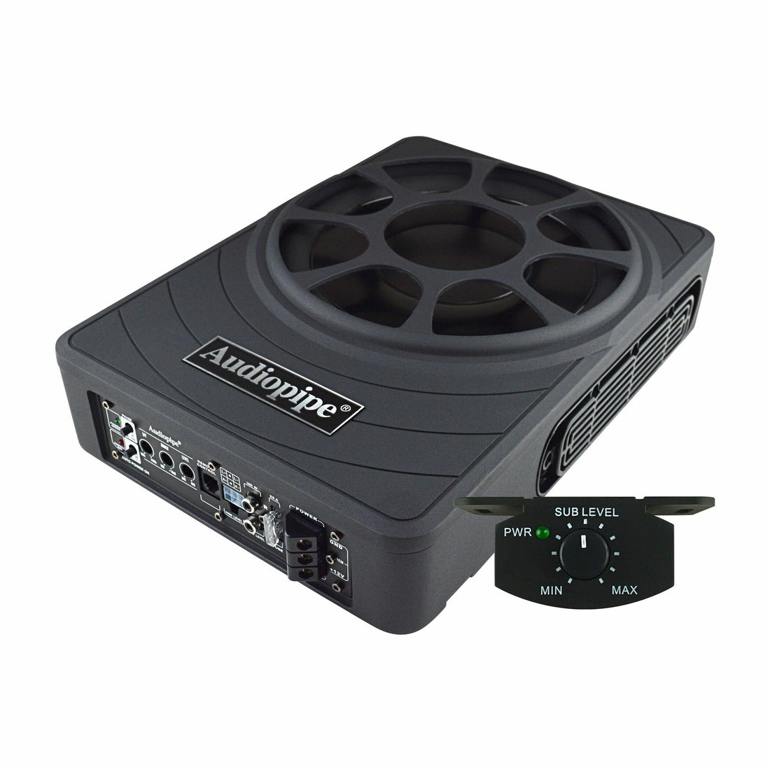 Audiopipe APLP-1030 10" Low Profile Amplified Subwoofer (APLP-1030) Audiopipe