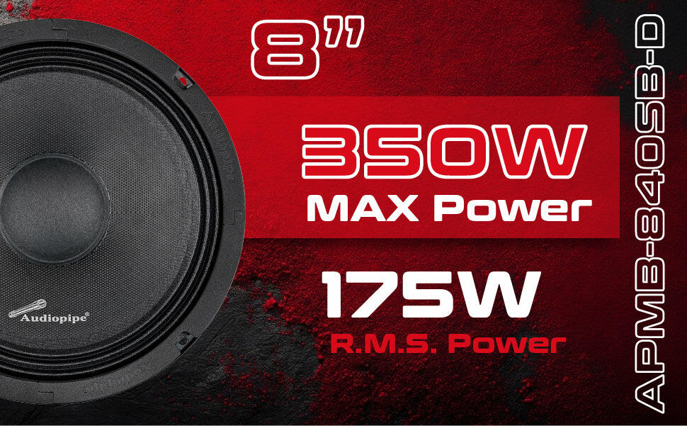 Audiopipe APMB-840SB-D 8 Low Mid Frequency Loudspeaker (APMB-840SB-D) (Each) Audiopipe