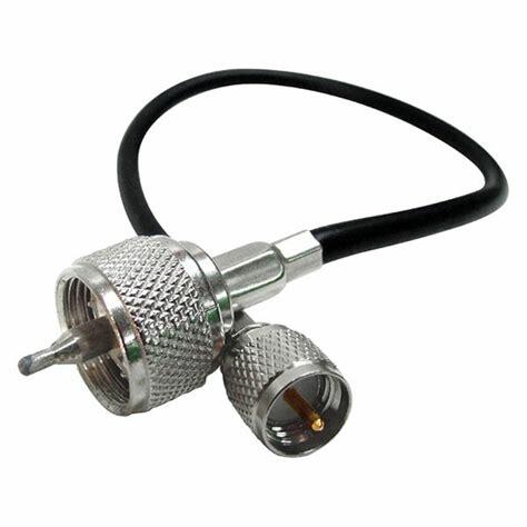 Procomm 1SH-MPL 12" Male PL259 To Mini UHF Male Adapter Procomm