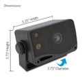 Pyle PLMR24B  Marine 3-Way Box Speakers with 3.5” Woofer (Black) Pyle