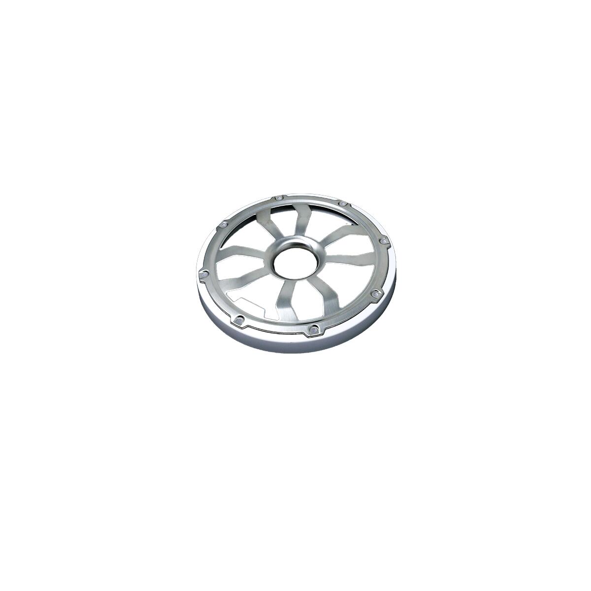 Diamond Audio HXM65FGW 6.5" Flush Mount Speaker Grills - Brushed Aluminum/White (Pair) - HXM65FGW Diamond