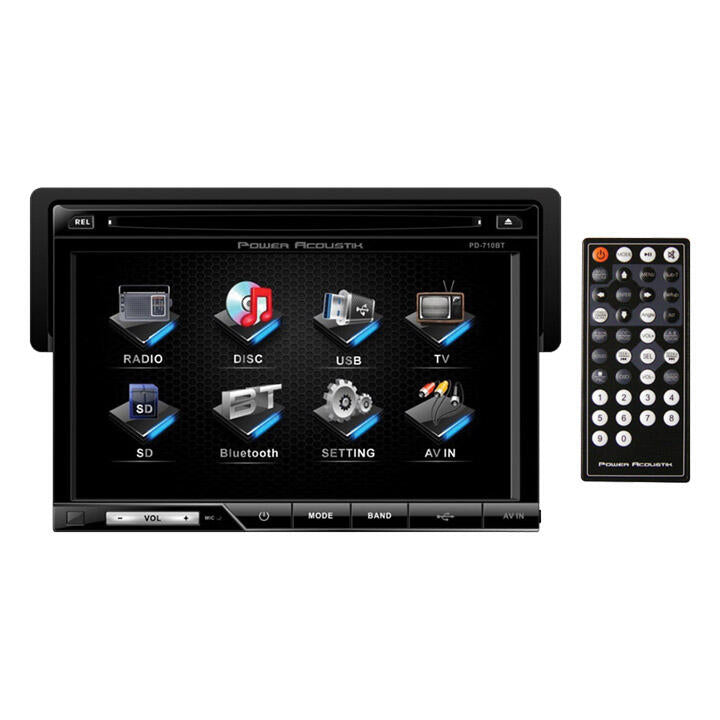 Power Acoustik PD710B  Oversized 7" Detach Touch Screen Receiver TFT/LCD DVD AM/FM  Bluetooth A2DP Power Acoustik