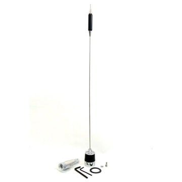 PCTEL & Maxrad MUF4505NGPS 450-470 MHz, 5/3 dB Base Loaded Chrome Coil Rugged - No Ground Plane Required With Spring PCTEL/Maxrad