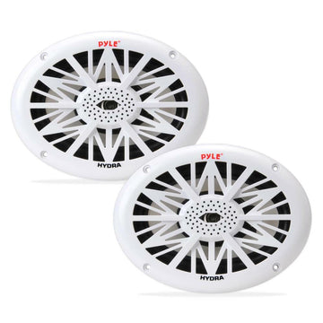 Pyle PLMR692  Marine 6×9” 2-Way Speakers (White) Pyle