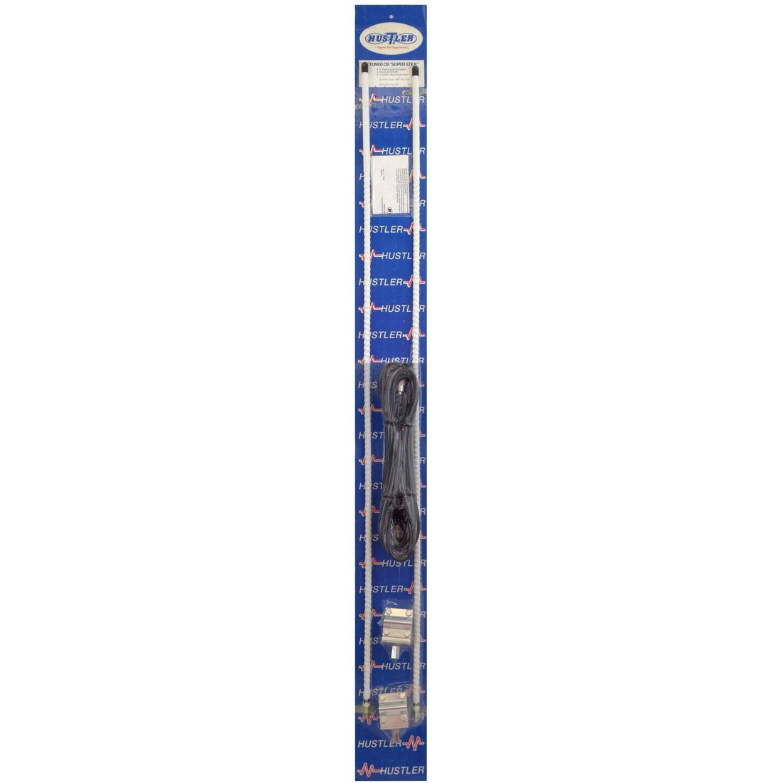 Hustler F63-W 4' Dual Wideband Ant Kit W/3-way Mirror Mts.-white Hustler
