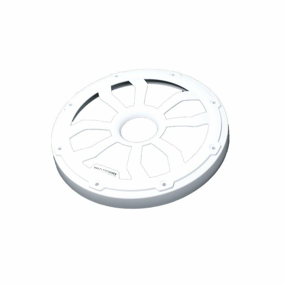 Diamond Audio HXM8FWW 8" Flush Mount Speaker Grills, Pair (White) - HXM8FWW Diamond