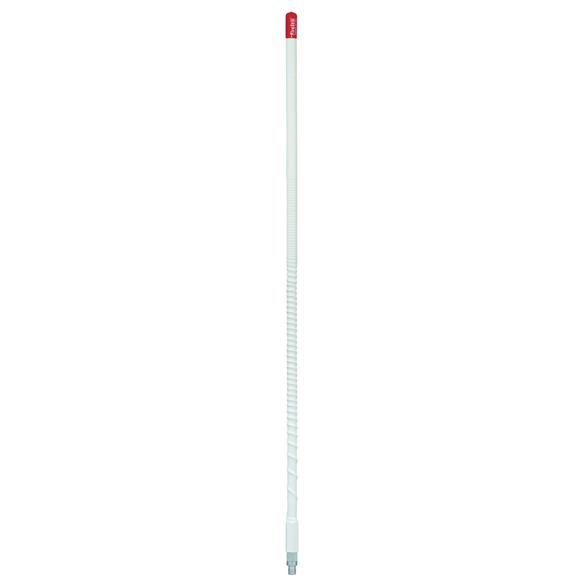 Firestik KW6-W 6 Foot Heavy Duty Trim To Tune 600 Watt Top Loaded Fiberglass 5/8 Wave Cb Antenna With 3/8"x24" Threaded Base In White Firestik