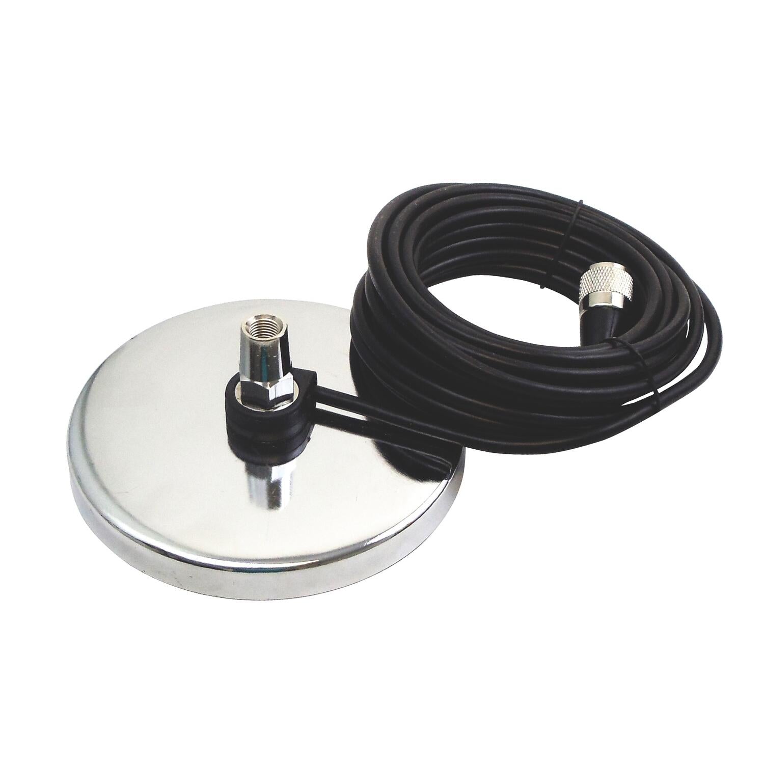 Procomm JBC11012 3" Chrome Plated Heavy Duty Magnet Mount With 12' Coax Cable  & Molded Pl259 Connector Procomm