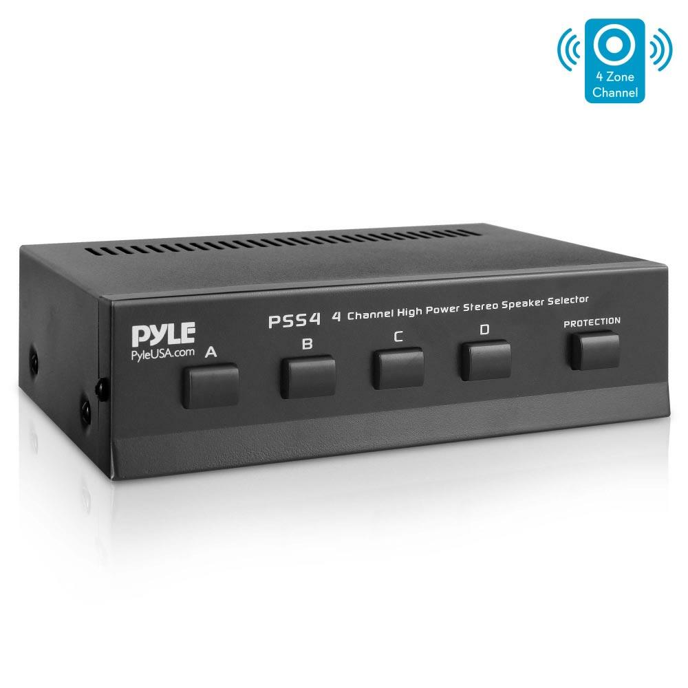 Pyle PSS4  4 Channel Stereo Home Theater Speaker Selector Pyle
