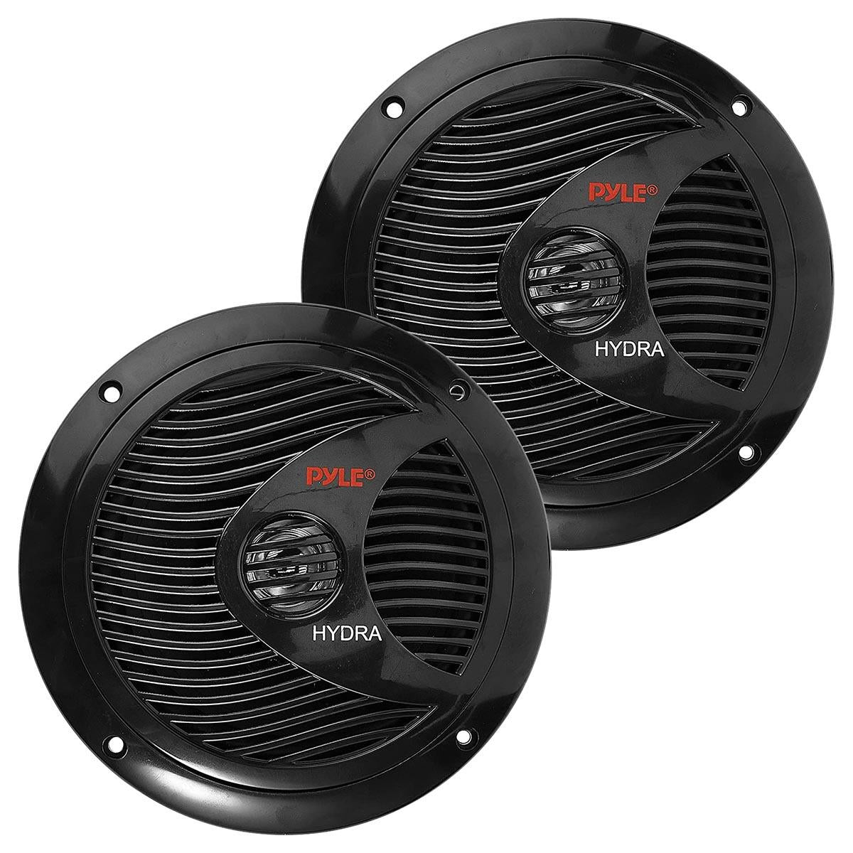 Pyle PLMR60B  Marine 6.5” Dual Cone Speakers (Black) Pyle