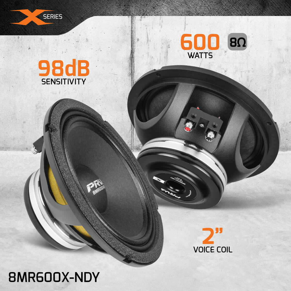 PRV Audio 8MR600X-NDY 8" MIDRANGE LOUDSPEAKER PRV Audio