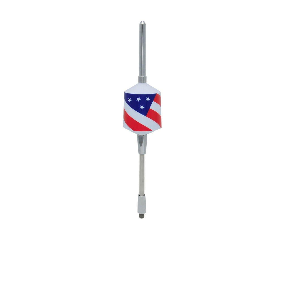 Wilson W2000T-10USA 3,500 Watt 26-30 Mhz Wide Band Center Load Trucker Antenna With Weather Trap, 10" Stainless Steel Shaft & 49" Rod - (usa Stripe) Wilson