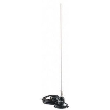 Hustler RUM150M 49" 144-174 Mhz 100 Watt, 3.4 Db Gain Magnetic Mount Antenna Kit With Mini Uhf Connector Hustler