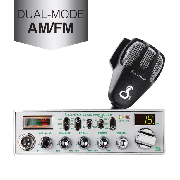 Cobra C29NWFM Deluxe 40 Channel Am/fm Trucker's CB Radio With Illuminated Front Panel Cobra