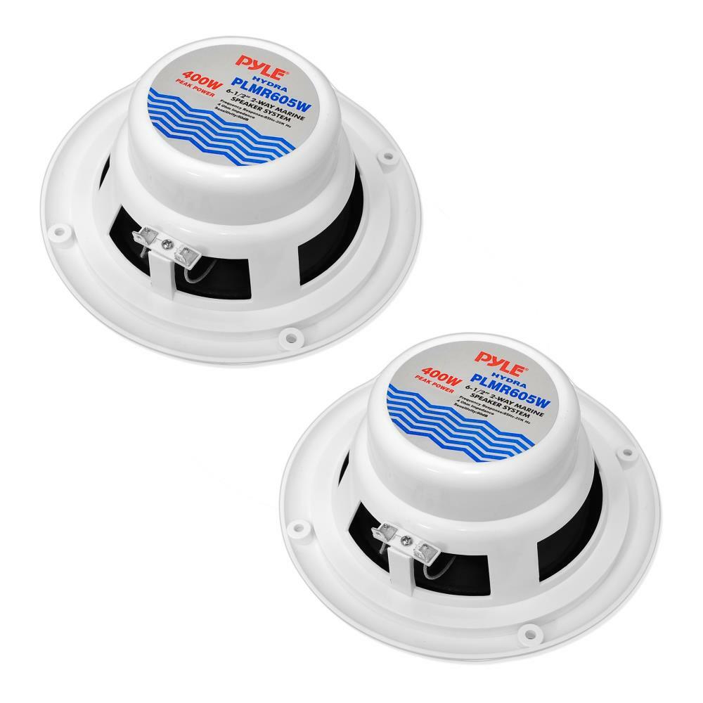 Pyle PLMR605W  Marine 6.5” 2-Way Speakers (White) Pyle