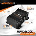 PRV Audio RS500 BASS 1 Ohm 1 Channel Monoblock Amplifier PRV Audio