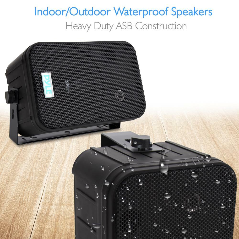 Pyle PDWR50B  6.5" Indoor / Outdoor 2-Way Speakers (Black) Pyle