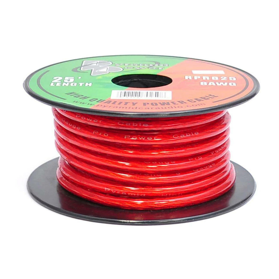 Pyramid RPR825  Power Wire 8 Gauge 25 Foot (Red) Pyramid