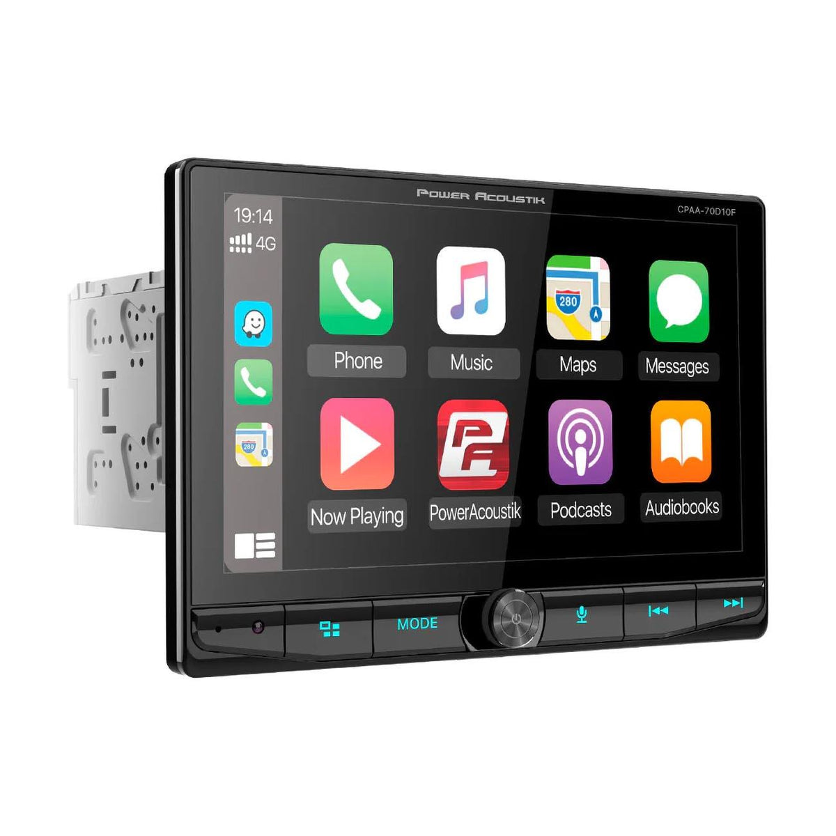 Power Acoustik CPAA-70D10F  10.6" Floating  Double Din DVD with Apple Car Play & Android Auto Power Acoustik