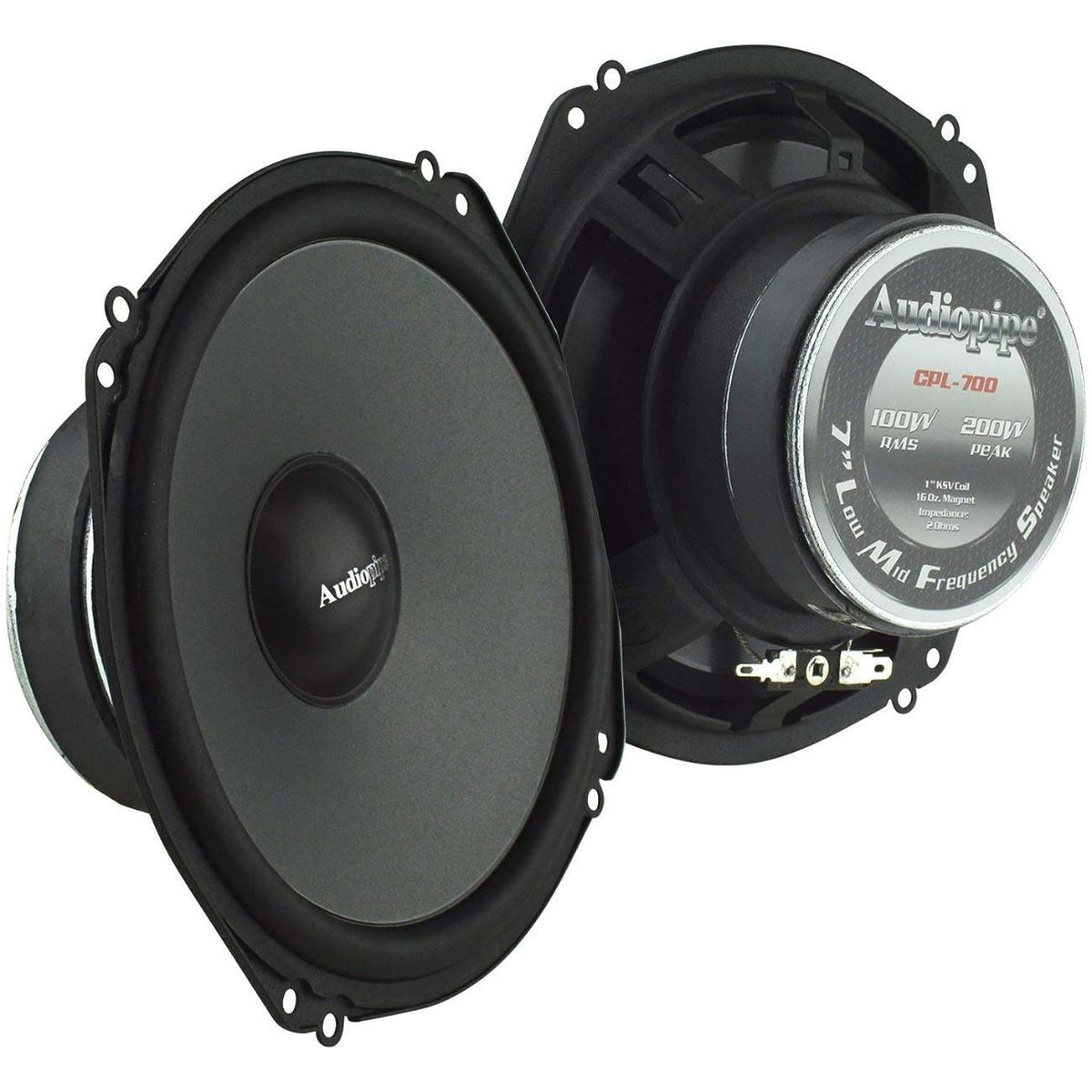 Audiopipe CPL700  Shallow Mount 7” Low Mid Frequency Speaker (Pair) Audiopipe