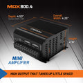 PRV Audio MDX800.4 2 Ohm 4 Channel Full Range Amplifier PRV Audio