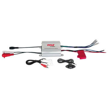 Pyle PLMRMP1A  Marine 2 Channel Amplifier 400W MAX - Silver fiinish Pyle