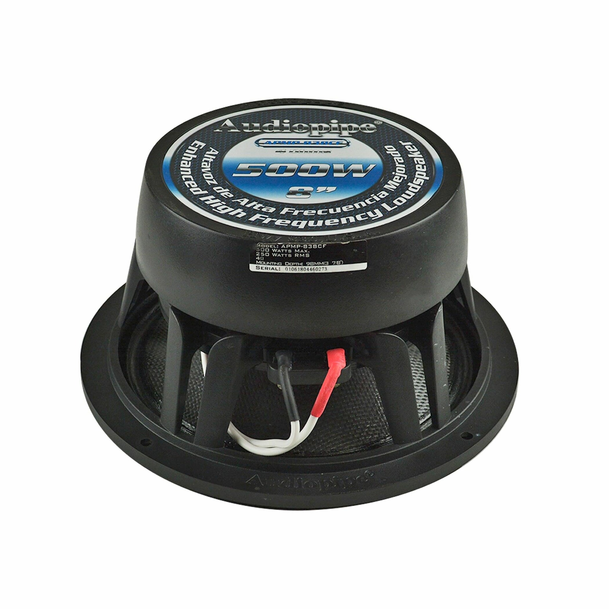 Audiopipe APMP-838CF 500 Watts 8 High Mid Frequency Loudspeaker (Each) Audiopipe