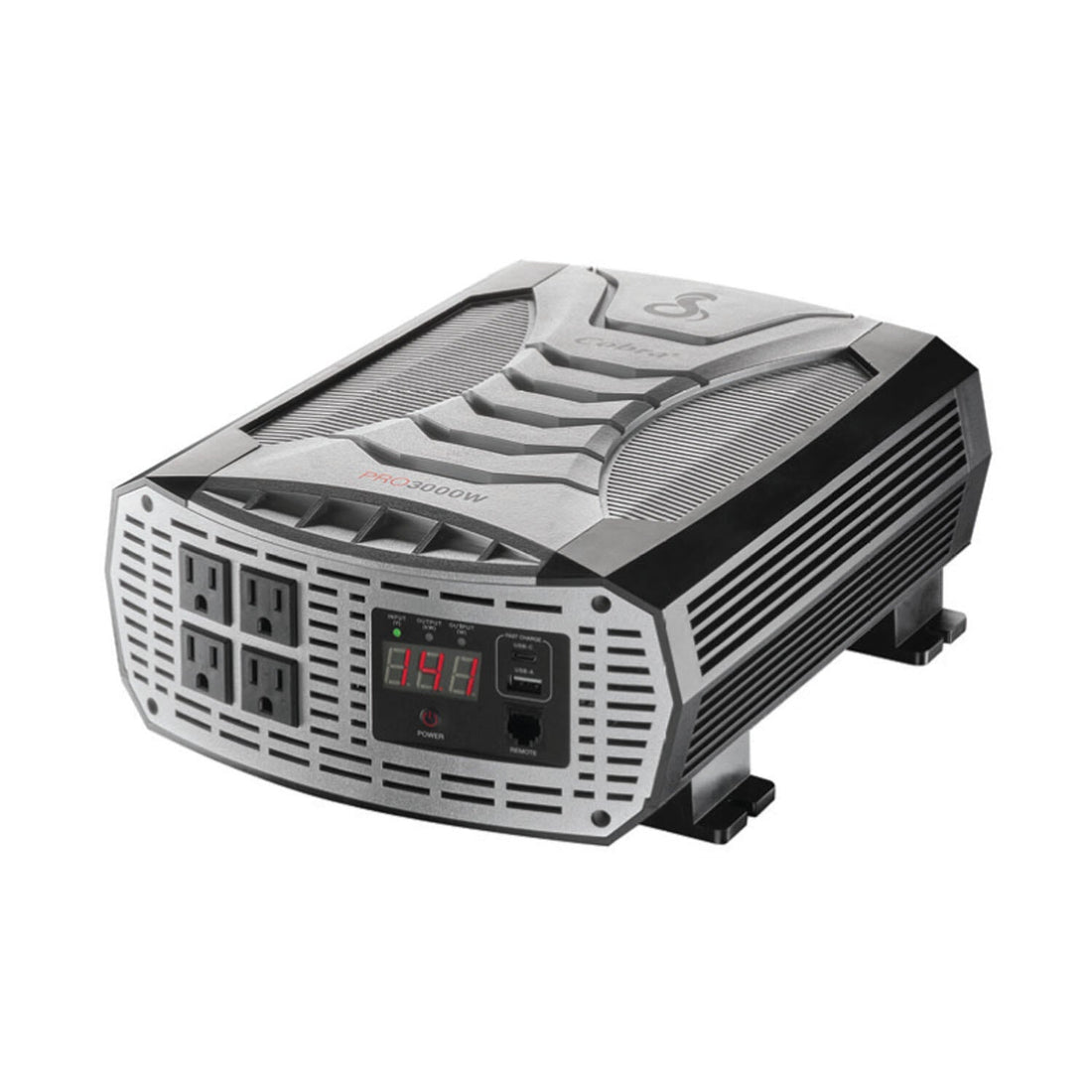 Cobra CPI3000W 3,000 Watt Modified Sine Wave Inverter - 6,000 Watt Surge With 4 Ac Outlets And 2 Usb Ports Cobra