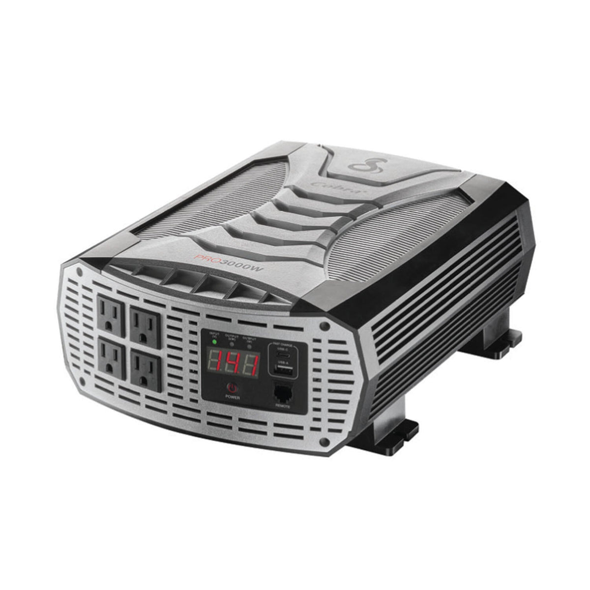 Cobra CPI3000W 3,000 Watt Modified Sine Wave Inverter - 6,000 Watt Surge With 4 Ac Outlets And 2 Usb Ports Cobra