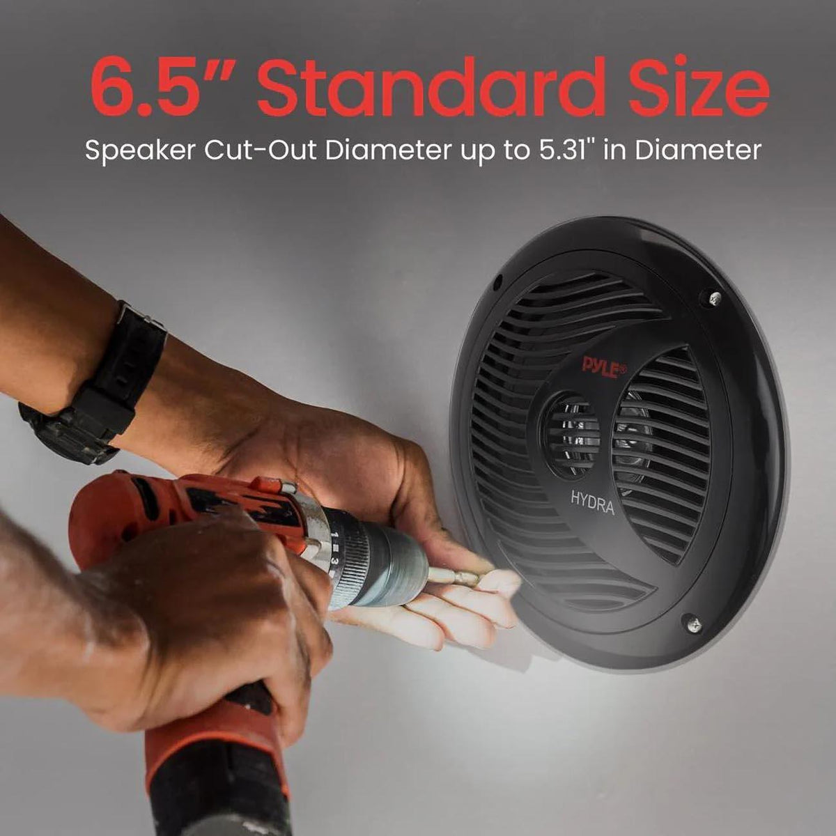 Pyle PLMR60B  Marine 6.5” Dual Cone Speakers (Black) Pyle