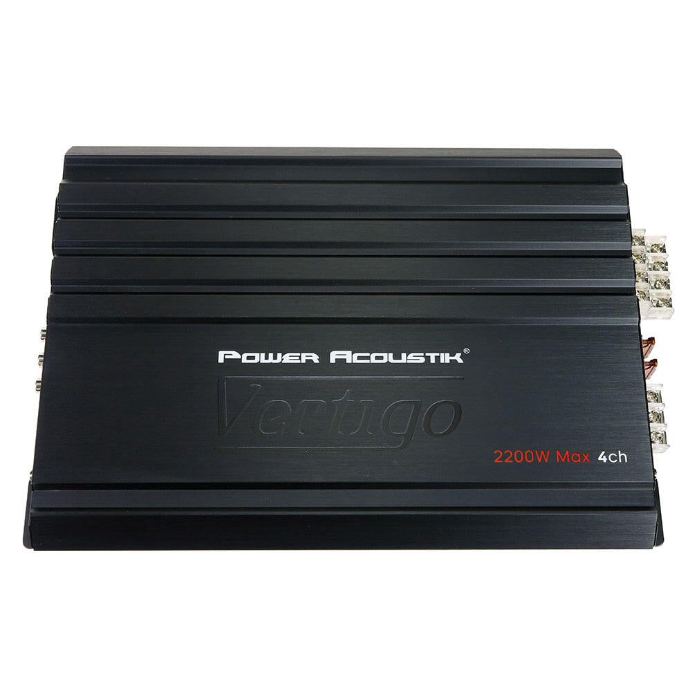Power Acoustik VA4-2200D  Vertigo Series 4 Channel Amplifier 2200W Max Power Acoustik
