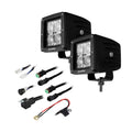Heise HE-CL22PK Cube Flood Light - 3 Inch, 4 LED, 2-Pack Metra