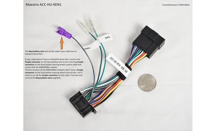 iDatalink ACC-HU-KEN1 Connect select Kenwood and JVC radios to compatible iDatalink T-harnesses Maestro