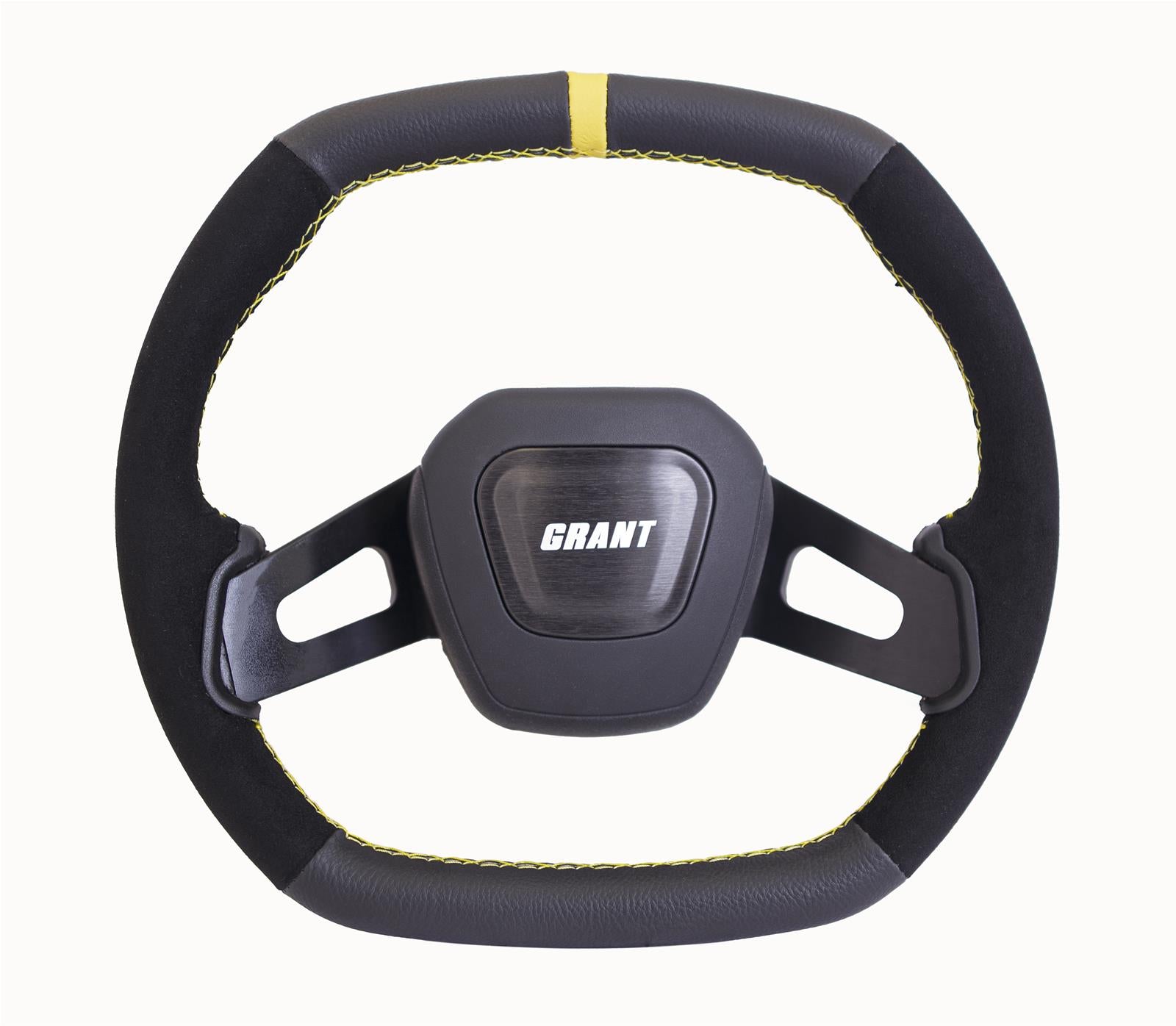 Grant 684 Racing Performance Series Aluminum Steering Wheels (Black & Yellow, Leather/Suede)
