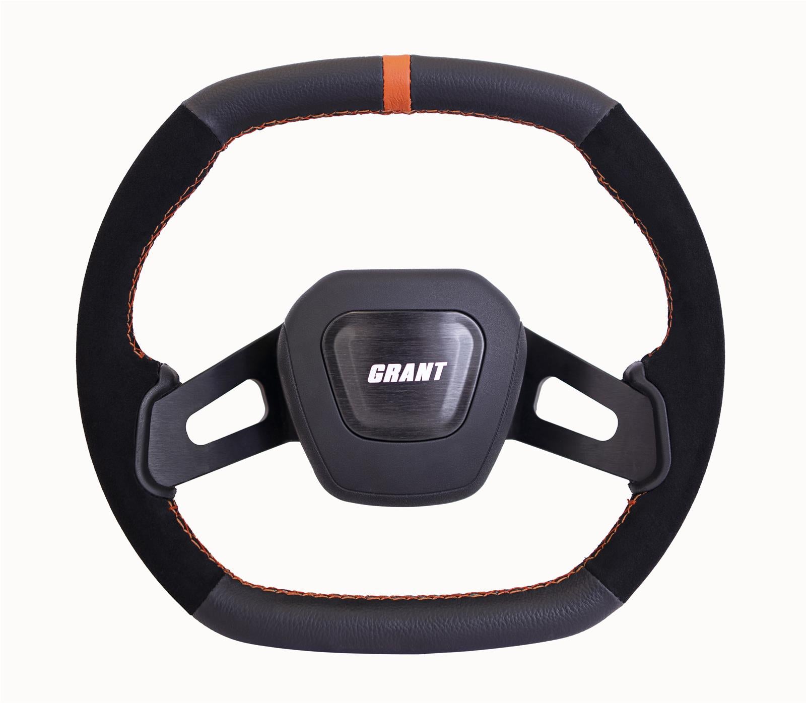 Grant 686 Racing Performance Series Aluminum Steering Wheels (Black & Orange, Leather/Suede)