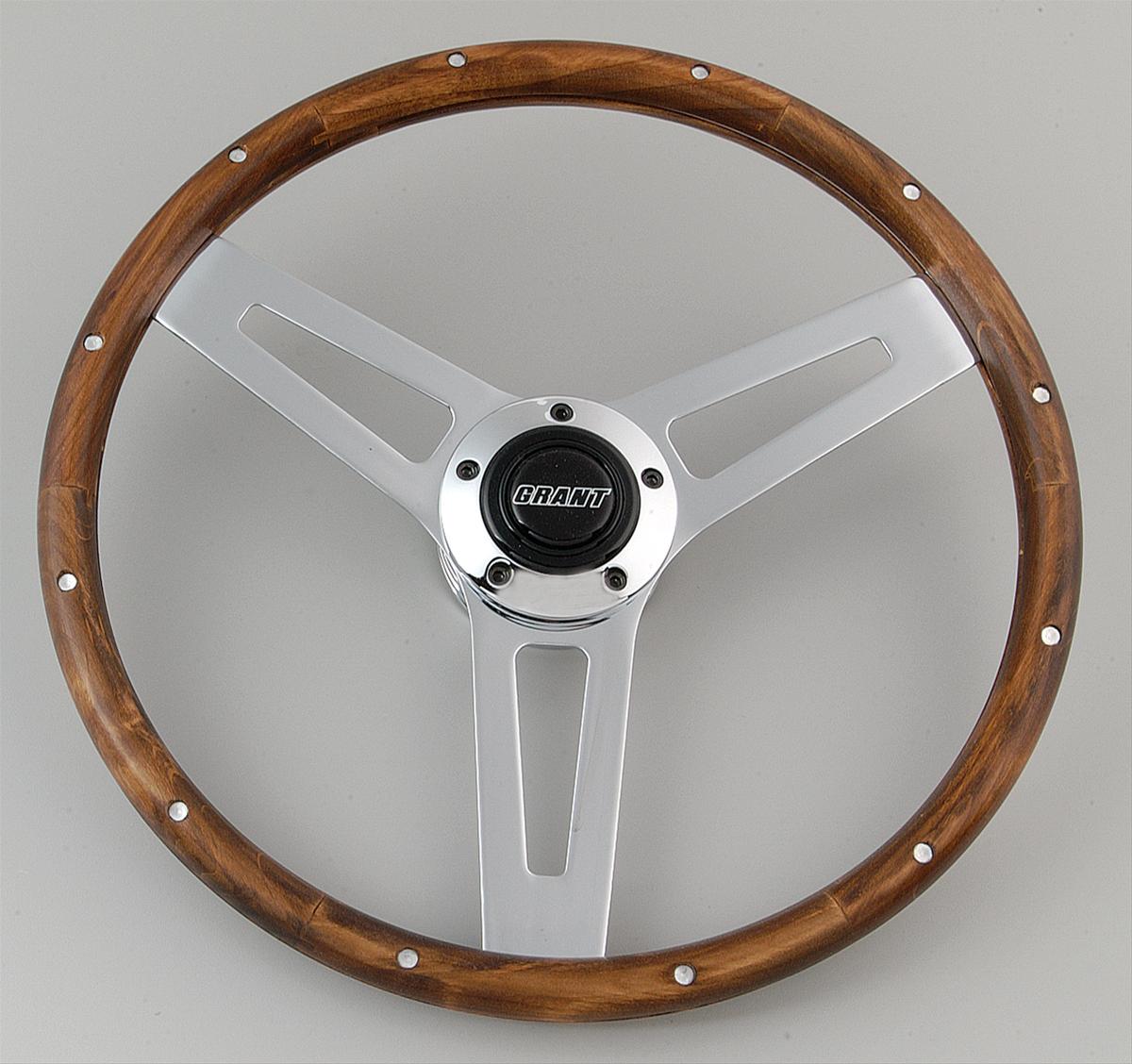 Grant 992 Classic 5 Steering Wheels (Chrome w/ Wood Walnut Grip)