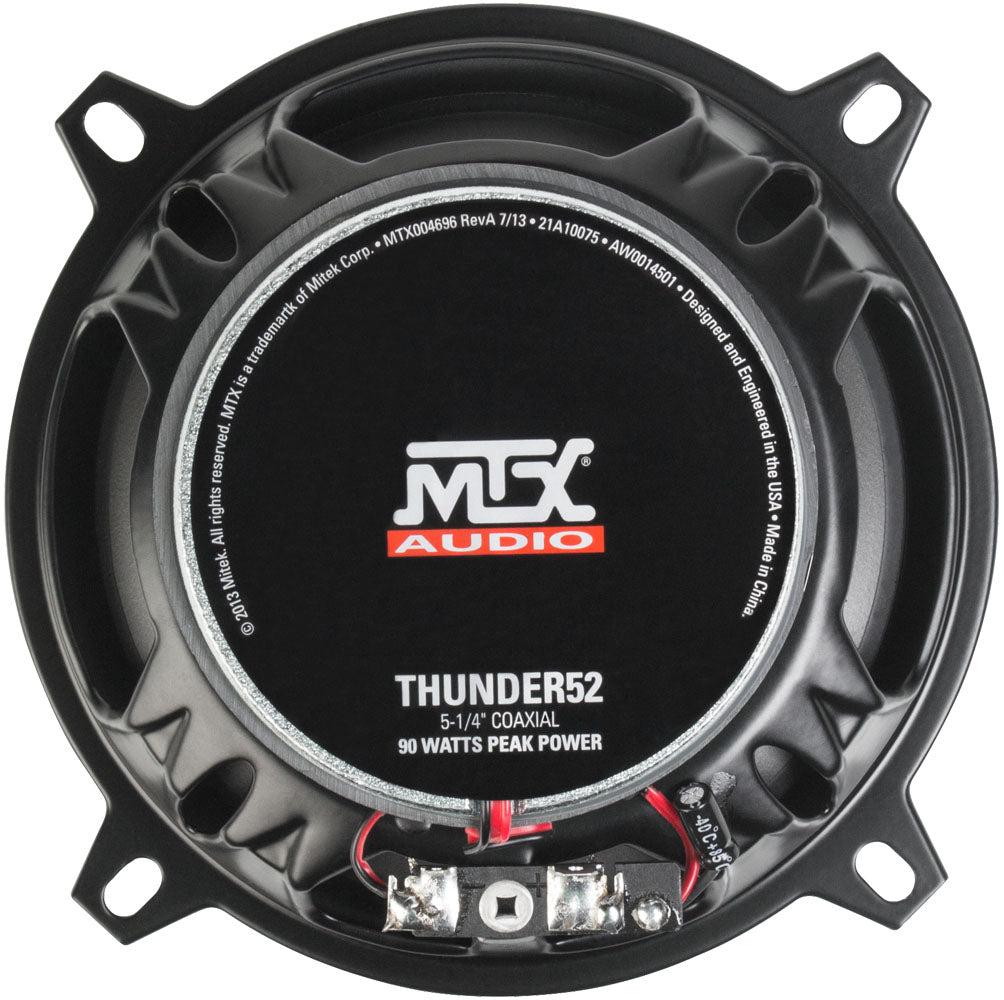 MTX THUNDER52 5.25" 2-Way 45-Watt RMS 4 Coaxial Speaker Pair (Sold In Pairs) MTX