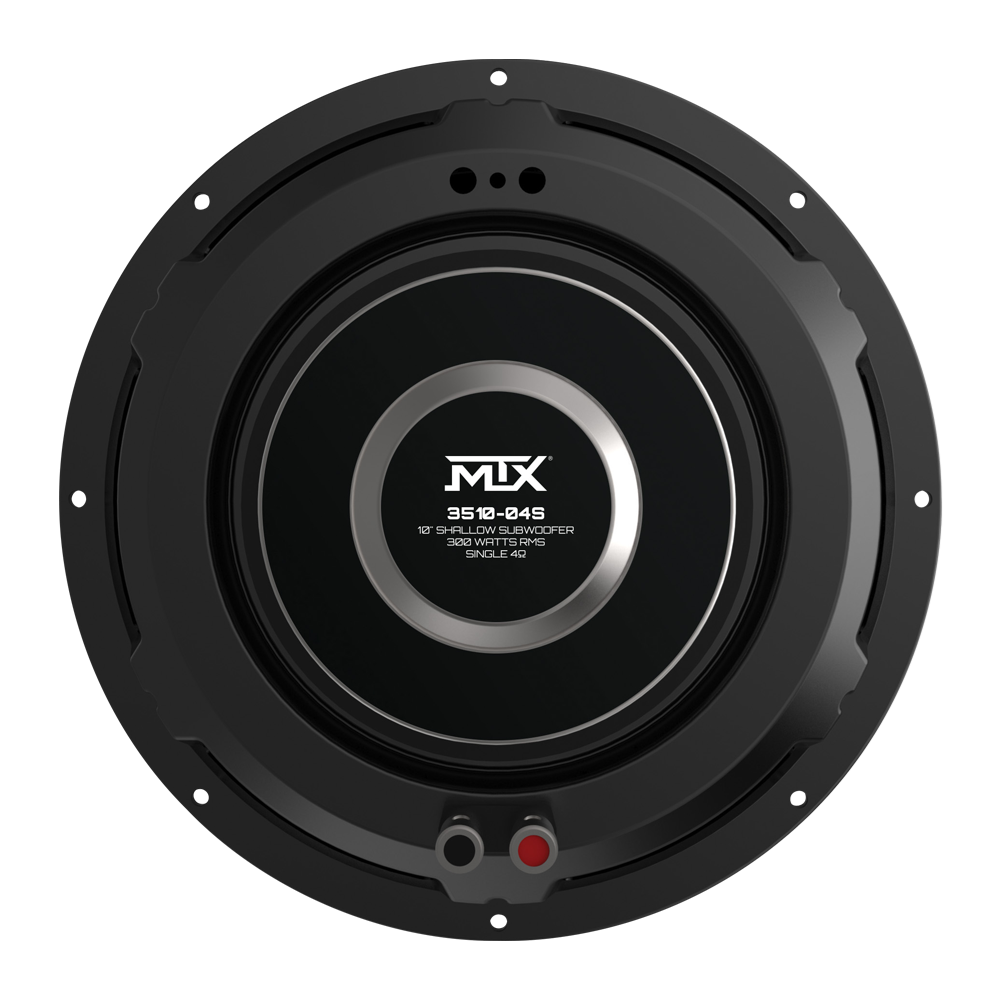 MTX 3510-04S 10" 300-Watt RMS 4 Car Audio Shallow Subwoofer (Sold Individually) MTX