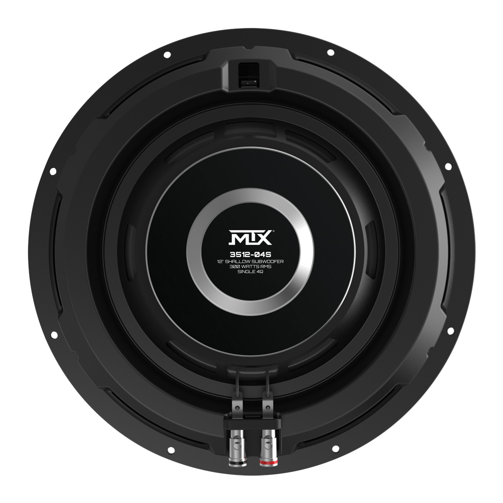 MTX 3512-04S 12" 300-Watt RMS 4 Car Audio Shallow Subwoofer (Sold Individually) MTX
