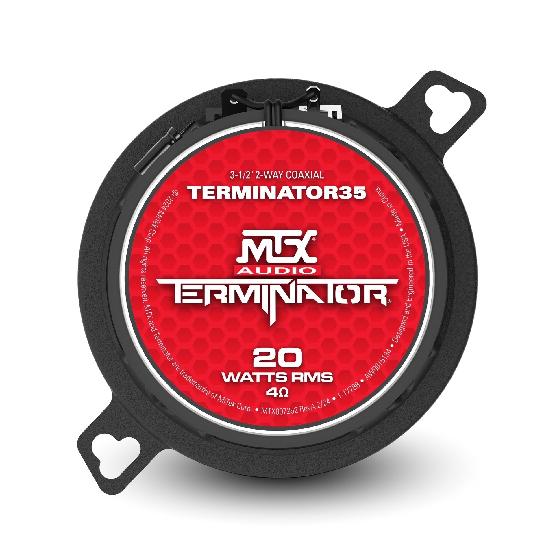 MTX TERMINATOR35 3.5" 2-Way 20-Watt RMS 4 Coaxial Speakers (Sold In Pairs) MTX
