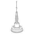 Hustler Antennas® IC100SW - White Magnetic Mount CB Antenna with Spring Driver Extreme