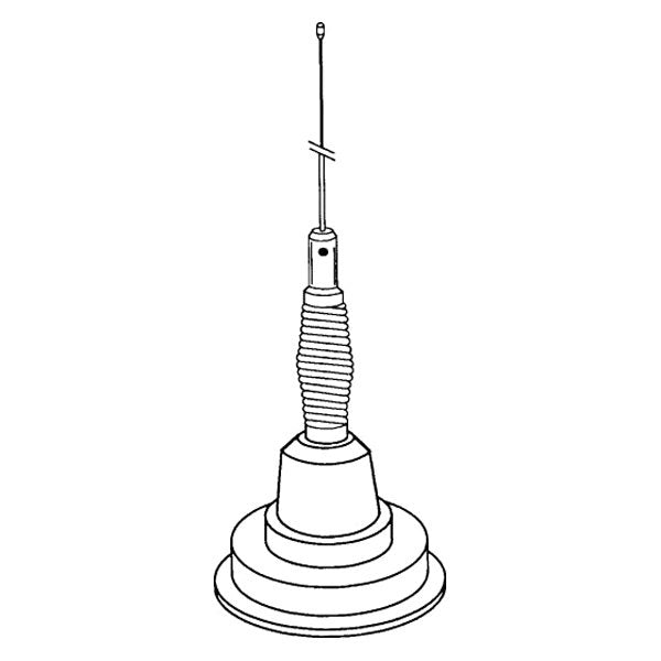 Hustler Antennas® IC100SW - White Magnetic Mount CB Antenna with Spring Driver Extreme