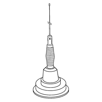 Hustler Antennas® IC100SW - White Magnetic Mount CB Antenna with Spring Driver Extreme
