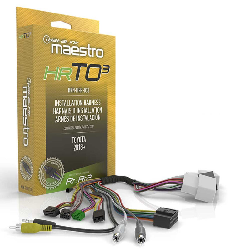 iDatalink Maestro HRN-HRR-TO3 TO3 T-Harness For Select 2018+ Toyota Vehicles with HU Connectors Maestro