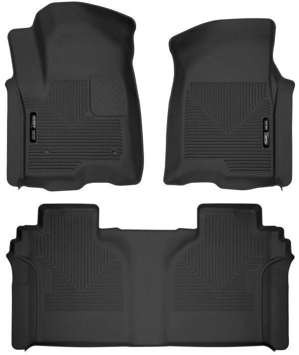 Husky Liners 54208 X-act Contour® Floor Mats For Chevrolet Silverado 1500, GMC Sierra 1500 & More (Front & 2nd Seat Floor Liners) Husky Liners